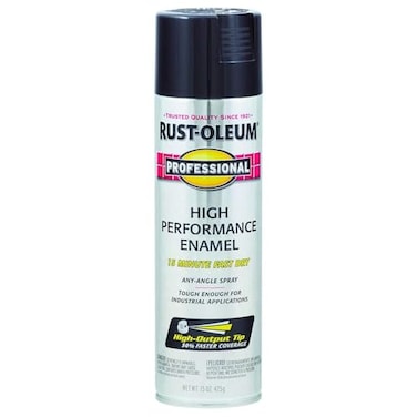 Rust-Oleum RustOleum 7579838 Professional High Performance Enamel Spray Paint 15 oz Gloss Black Pack of 1