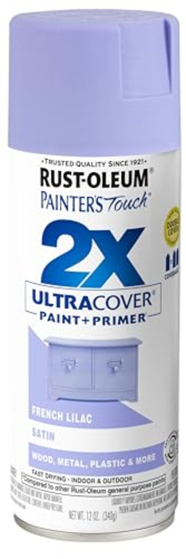 Rust-Oleum RustOleum 249079 Painters Touch 2X Ultra Cover Spray Paint 12 oz Satin French Lilac