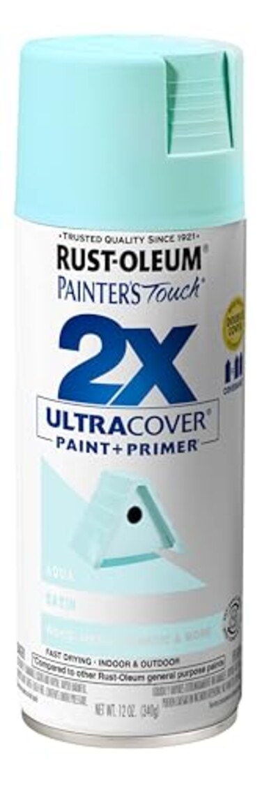 Rust-Oleum RustOleum 249085 Painters Touch 2X Ultra Cover Spray Paint 12 oz Satin Aqua