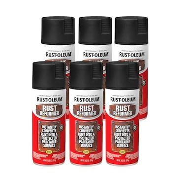 Rust-Oleum RustOleum 2486586PK Stops Rust Reformer Spray Paint 1025 oz Black 6 Pack