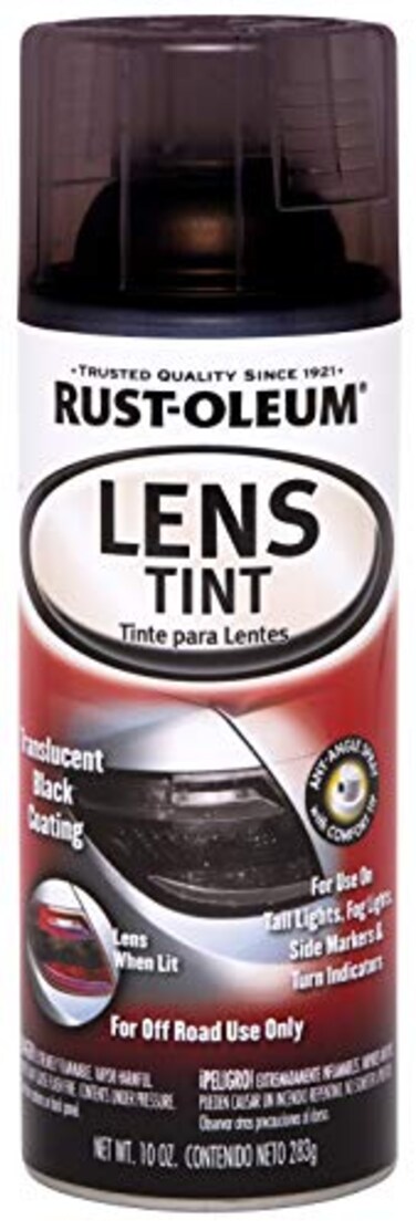 Rust-Oleum RustOleum 253256 Automotive Lens Tint Coating Spray 10 oz Translucent Black