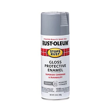 Rust-Oleum RustOleum 7786830 Stops Rust Spray Paint 12 oz Gloss Smoke Gray