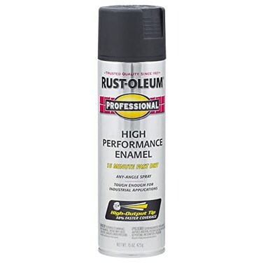 Rust-Oleum RustOleum 7578838 Professional High Performance Enamel Spray Paint 15 oz Flat Black