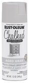 Rust-Oleum RustOleum Aged Gray Chalked AllinOne Ultra Matte Spray Paint One Coat Coverage No Primer Sanding Or Topcoat Needed Easy Spray Application Made in USA 12 OZ