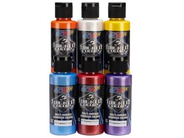 Createx Wicked Colors Paint Sets W13202 Wicked Colors Essential Pearl Set 6 x 2oz