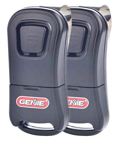 Genie Single Button Garage Door Opener Remotes 2 Pack Safe Secure Access Each Remote Compatibile Only With Genie Intellicode Garage Door Openers Model G1T Black G1T 2Pack