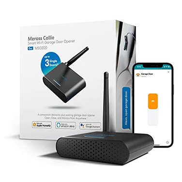 meross Smart Garage Door Opener Remote with External Antenna Up to 3 Single Doors Compatible with Apple HomeKit Amazon AlexaSmartThings Google Assistant