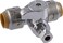 SharkBite Max 12 x 12 x 14 Inch Compression Tee Stop Valve Push to Connect Brass Plumbing Fitting PEX Pipe Copper CPVC PERT HDPE UR24983A