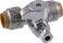 SharkBite Max 12 x 12 x 14 Inch Compression Tee Stop Valve Push to Connect Brass Plumbing Fitting PEX Pipe Copper CPVC PERT HDPE UR24983A