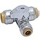 SharkBite 12 x 12 x 14 Inch Compression Tee Stop Valve PushtoConnect Chrome Brass Plumbing Fitting 24987A