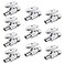 EFIELD Pack of 10 14 Turn Straight Stop Valve 38 OD Compression X 12 Crimp Barb Pex Chrome Plated BrassVALVE08510PCS