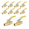 EFIELD Pack of 10 12 Copper Press Ball Valve with EPDM Oring14 Turn Full Port Shut Off Stop Ball Valve For Copper Tubing Connection LF BrassVALVE242