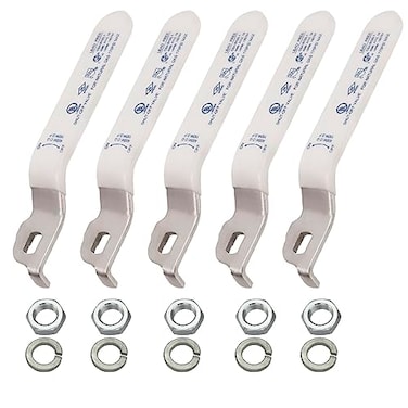 MIDLINE VALVE Replacement Lever Handle for MIDLINE VALVE 610 Series Only 1 in Ball Valve Stainless Steel Quarter Turn with Vinyl Grip for Natural Gas 5 Pack
