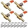 Horiznext 38 inch mini 2 way brass barb air ball valve for water gas fuel shut cut off 10mm pex tubing 4 pcs in pack