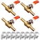 Horiznext 38 inch mini 2 way brass barb air ball valve for water gas fuel shut cut off 10mm pex tubing 4 pcs in pack