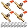 Horiznext 38 inch mini 2 way brass barb air ball valve for water gas fuel shut cut off 10mm pex tubing 4 pcs in pack