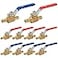 SUNGATOR 10Pack Pex Ball Valve 12 Inch Full Port 14 Turn Crimp 12 Pex Shut Off Valve for Hot and Cold Water UPC