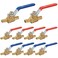 SUNGATOR 10Pack Pex Ball Valve 12 Inch Full Port 14 Turn Crimp 12 Pex Shut Off Valve for Hot and Cold Water UPC