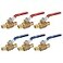 SUNGATOR 6Pack Pex Ball Valve 34 Inch Water Shut Off Valve Brass Full Port Quarter Turn Crimp Pex Fittings for Hot and Cold Water UPC