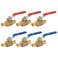 SUNGATOR 6Pack Pex Ball Valve 34 Inch Water Shut Off Valve Brass Full Port Quarter Turn Crimp Pex Fittings for Hot and Cold Water UPC