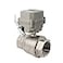 BOKYWOX DC 12V 2Way Motorized Ball Valve NPT 2 Electric Ball Valve CR201 with Manual Override Indicator Stainless Steel 304