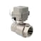 BOKYWOX DC 12V 2Way Motorized Ball Valve NPT 2 Electric Ball Valve CR201 with Manual Override Indicator Stainless Steel 304
