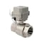 BOKYWOX DC 12V 2Way Motorized Ball Valve NPT 2 Electric Ball Valve CR201 with Manual Override Indicator Stainless Steel 304