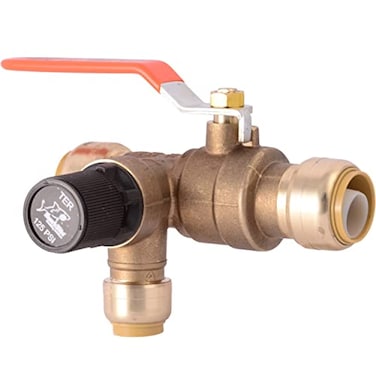 SharkBite 34 Inch Thermal Expansions Relief Ball Valve Push to Connect Brass Plumbing Fitting PEX Pipe Copper CPVC PERT HDPE 25704LF