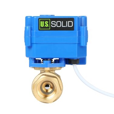 U.S. Solid US Solid Motorized Ball Valve 12 Brass Ball Valve with Full Port 924V ACDC and 2 Wire Auto Return Setup Normally Open