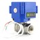 U.S. Solid US Solid Motorized Ball Valve 14 Stainless Steel Ball Valve with Full Port 924V ACDC and 2 Wire Auto Return Setup Normally Open