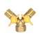 Joywayus 3 Way Split Brass Shut Off Ball Valve Fitting G 12 Male x Male x 12 Female Thread Y Shaped Type Union Intersection with 2 Switch