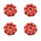 Heyous 4pcs Cast Iron Valve Handle Gate Ball Valve with Hand Wheel Shutoff Square Broach 6x6mm Wheel OD 51mm Red