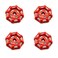 Heyous 4pcs Cast Iron Valve Handle Gate Ball Valve with Hand Wheel Shutoff Square Broach 6x6mm Wheel OD 51mm Red