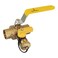 Midline Valve 928D223 High Flow Drain Ball Valve 3 Way Adjustable Flow Path Brass 1 in SWT