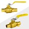 WiseWater 34 Inch PEX Shut off Ball Valve with Drain Brass Plumbing Fitting Full Port Water Shut off Valve 5pack UPC