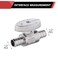 EFIELD Pack of 10 14 Turn Straight shut off Valve Barb Crimp 12 Pex X 12 Pex Chrome Plated ASTM F1807VALVE10510PCS