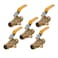 Midline Valve 532VLV034D5 Premium Press Ball Valve with Drain with 34 in Connections Brass Pack of 5