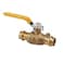 Midline Valve 532VLV034D5 Premium Press Ball Valve with Drain with 34 in Connections Brass Pack of 5