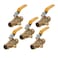Midline Valve 532VLV034D5 Premium Press Ball Valve with Drain with 34 in Connections Brass Pack of 5