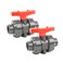 ChillWaves PVC True Union Ball Valve with Full Port34DN20 Slip SocketASTM EPDM Oring for Water System2PACK