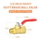 GASHER 10PCS 14 Inch Brass Mini Ball Valve Shut Off Valve 14 Inch Male x Female NPT Thread Pipe Fitting
