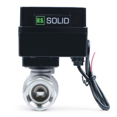 U.S. Solid US Solid Motorized Ball Valve 34 Stainless Steel Ball Valve with Standard Port 936V ACDC 2 Wire Auto Return Setup Normally Closed NC