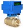 Goahke 1 Motorized Ball Valve Brass Ball Valve Standard Port 924V ACDC 2 Wire Auto Return Electric Shut Off Ball Valves
