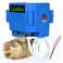 Goahke 1 Motorized Ball Valve Brass Ball Valve Standard Port 924V ACDC 2 Wire Auto Return Electric Shut Off Ball Valves