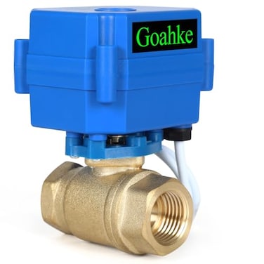 Goahke 1 Motorized Ball Valve Brass Ball Valve Standard Port 924V ACDC 2 Wire Auto Return Electric Shut Off Ball Valves