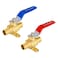 EFIELD 2Pack 34inch Crimp Pex Brass Full Port Shutoff Ball Valve with Dropear Red and Blue Levels ASTM F1807VALVE215