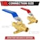 EFIELD 2Pack 34inch Crimp Pex Brass Full Port Shutoff Ball Valve with Dropear Red and Blue Levels ASTM F1807VALVE215