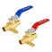 EFIELD 2Pack 34inch Crimp Pex Brass Full Port Shutoff Ball Valve with Dropear Red and Blue Levels ASTM F1807VALVE215