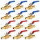 Horiznext pex valves 12 inch brass full port shut off valve kit with barb crimp rings for water pipes garden hose air line 6 red 6 blue
