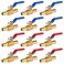 Horiznext pex valves 12 inch brass full port shut off valve kit with barb crimp rings for water pipes garden hose air line 6 red 6 blue